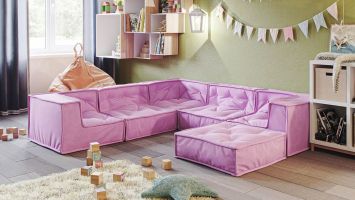 Sofa dziecięca MyColorCube - różowy 6-częściowy zestaw D