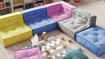 Sofa dziecięca MyColorCube - kolorowy 6-częściowy zestaw A